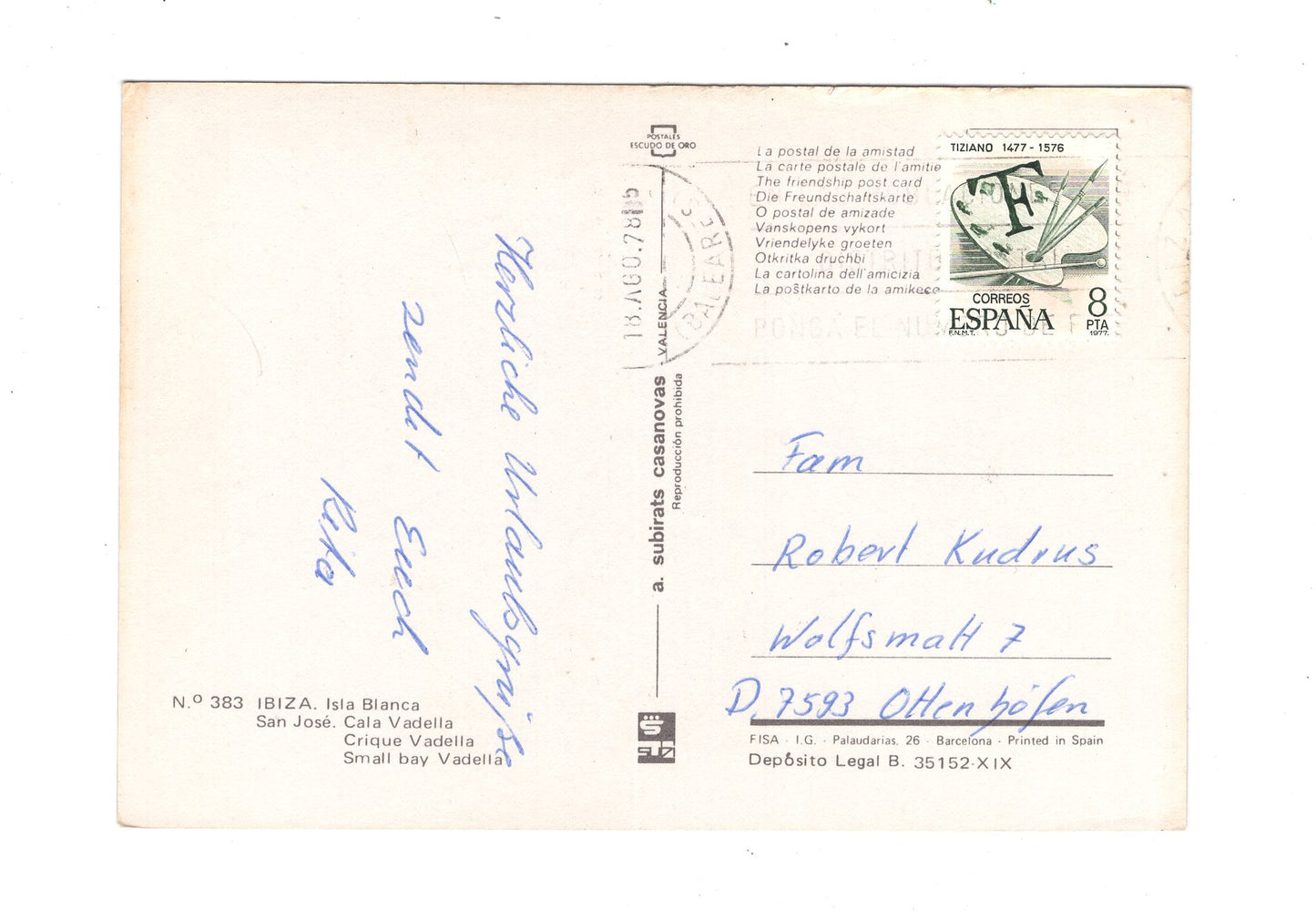 Ansichtskarte Ibiza / San Jose / Spanien