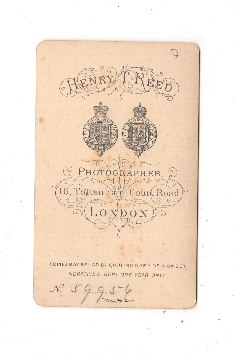Fotografie Herrenportrait - London um 1880