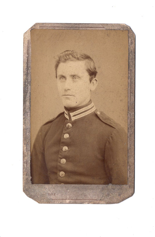 Fotografie Soldat / Soldatenportrait - Berlin 1880er