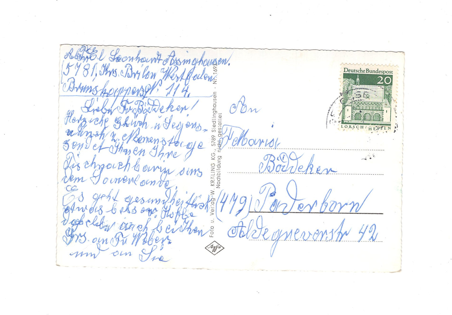 Ansichtskarte Assinghausen / Sauerland / Blick zu den Bruchhauser Steinen