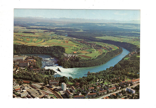 Ansichtskarte Rheinfall / Flugaufnahme / Schweiz