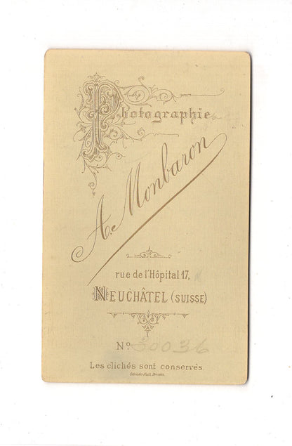 Fotografie Damenportrait - Neuchatel 1880er / CDV C1-13
