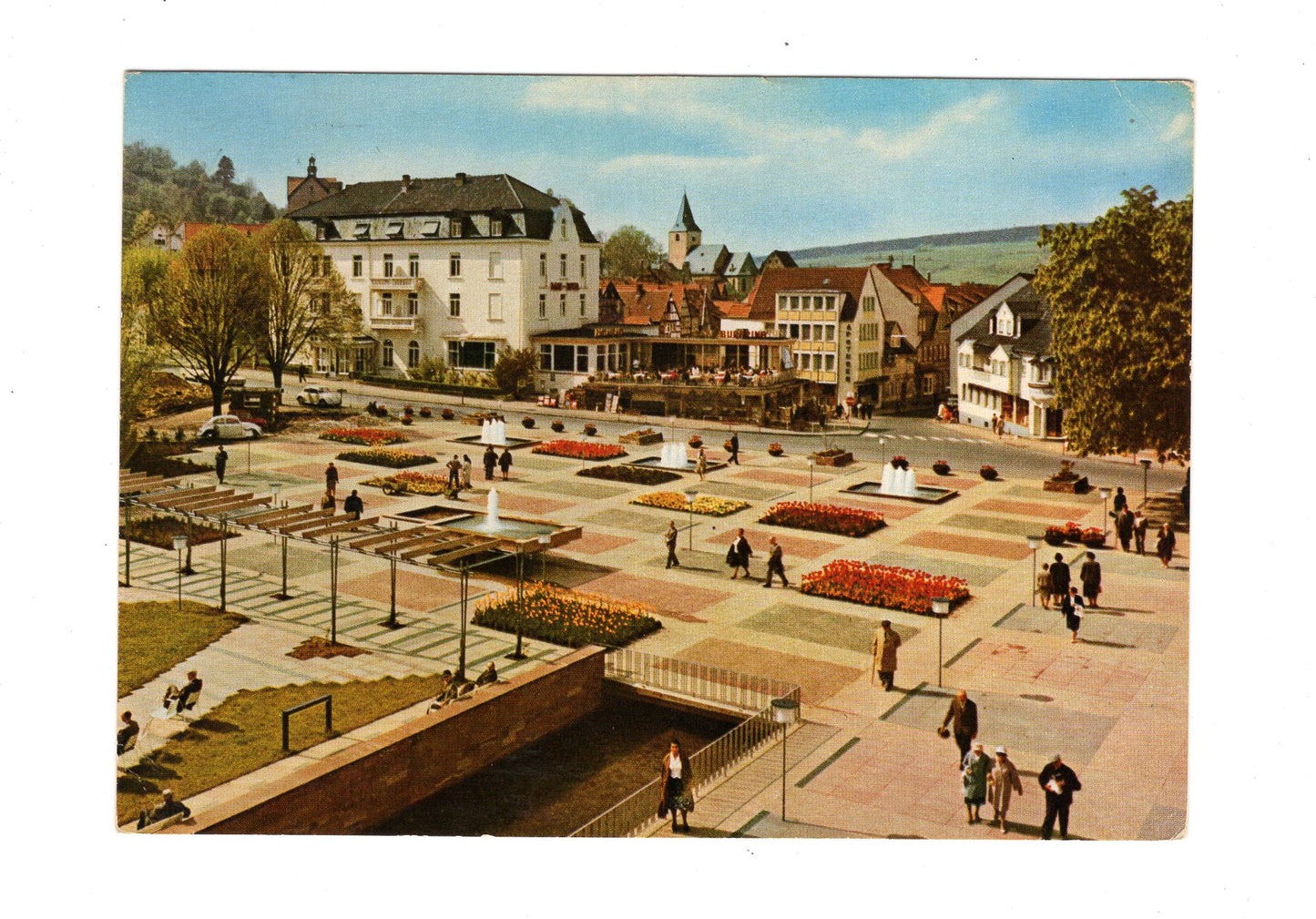 Ansichtskarte Bad Orb im Spessart / Salinenplatz mit Bade-Hotel +++