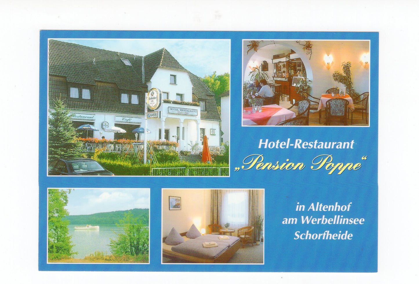 Ansichtskarte Hotel-Restaurant Pension Poppe in Altenhof am Werbellinsee
