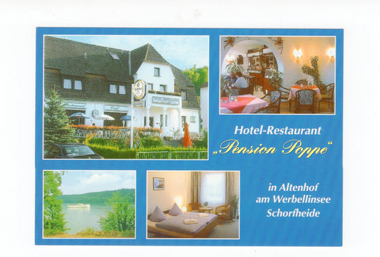 Ansichtskarte Hotel-Restaurant Pension Poppe in Altenhof am Werbellinsee