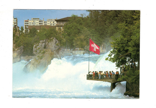Ansichtskarte Orientierung über den Rheinfall / Schweiz