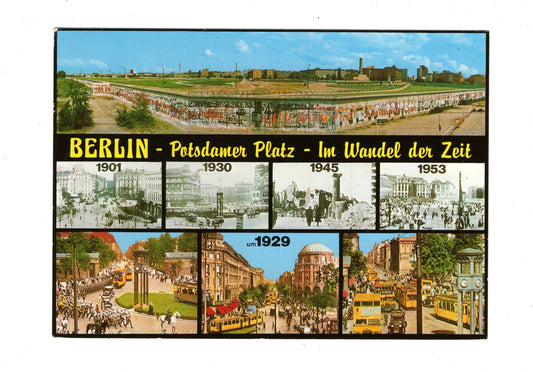 Ansichtskarte Berlin / Potsdamer Platz im Wandel der Zeit
