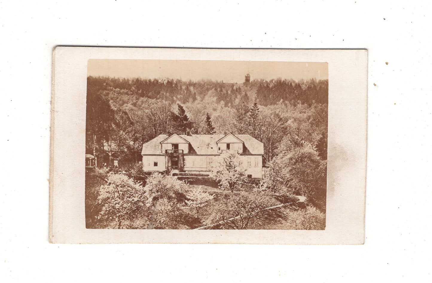 Fotografie Historische Gebäudeansicht - unbekannter Ort 1870er