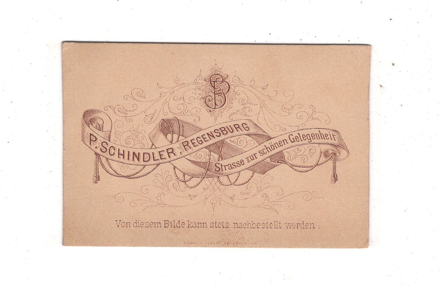 Fotografie Niedliches kleines Mädchen - Regensburg 1880er