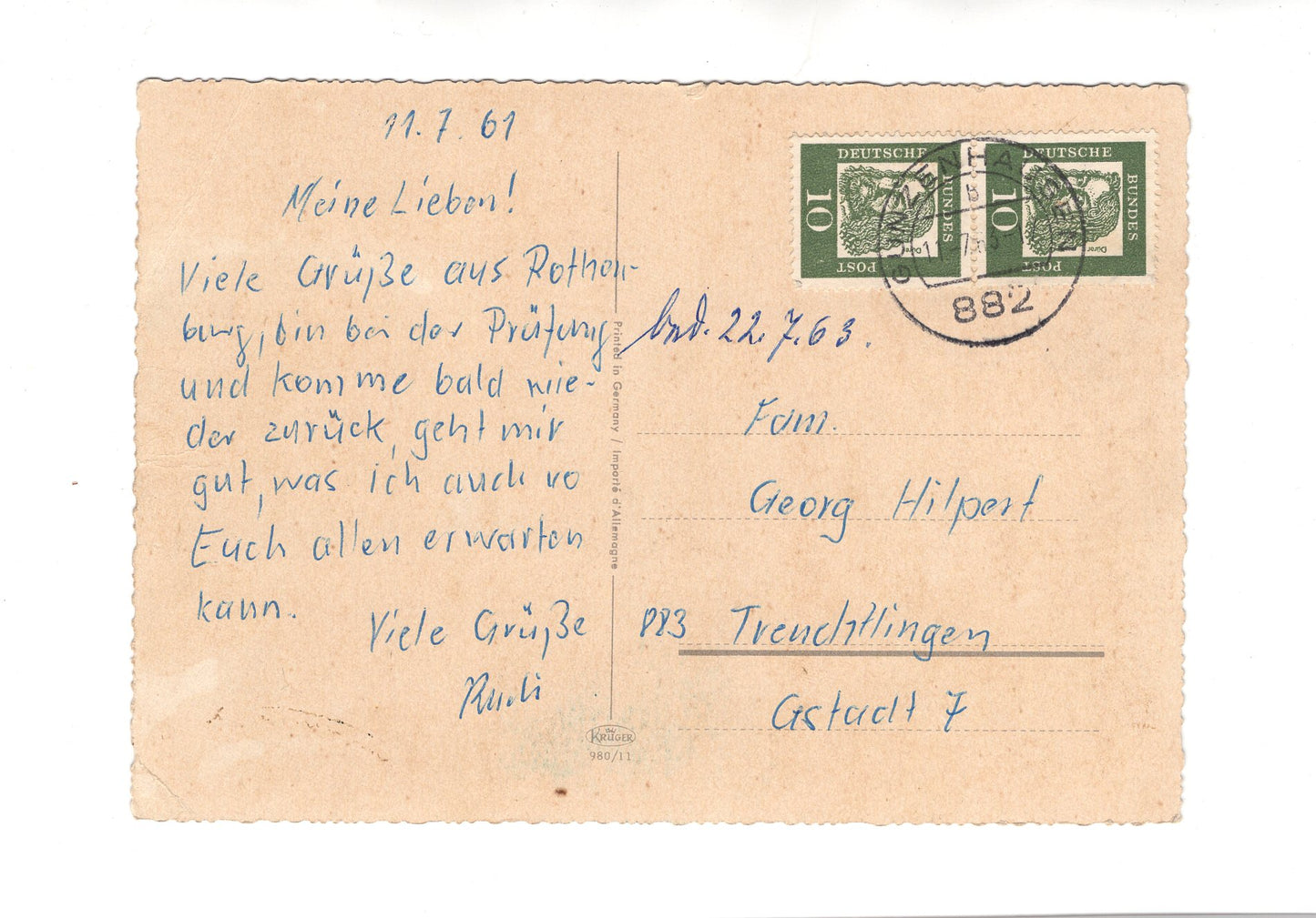 Ansichtskarte Rothenburg ob der Tauber