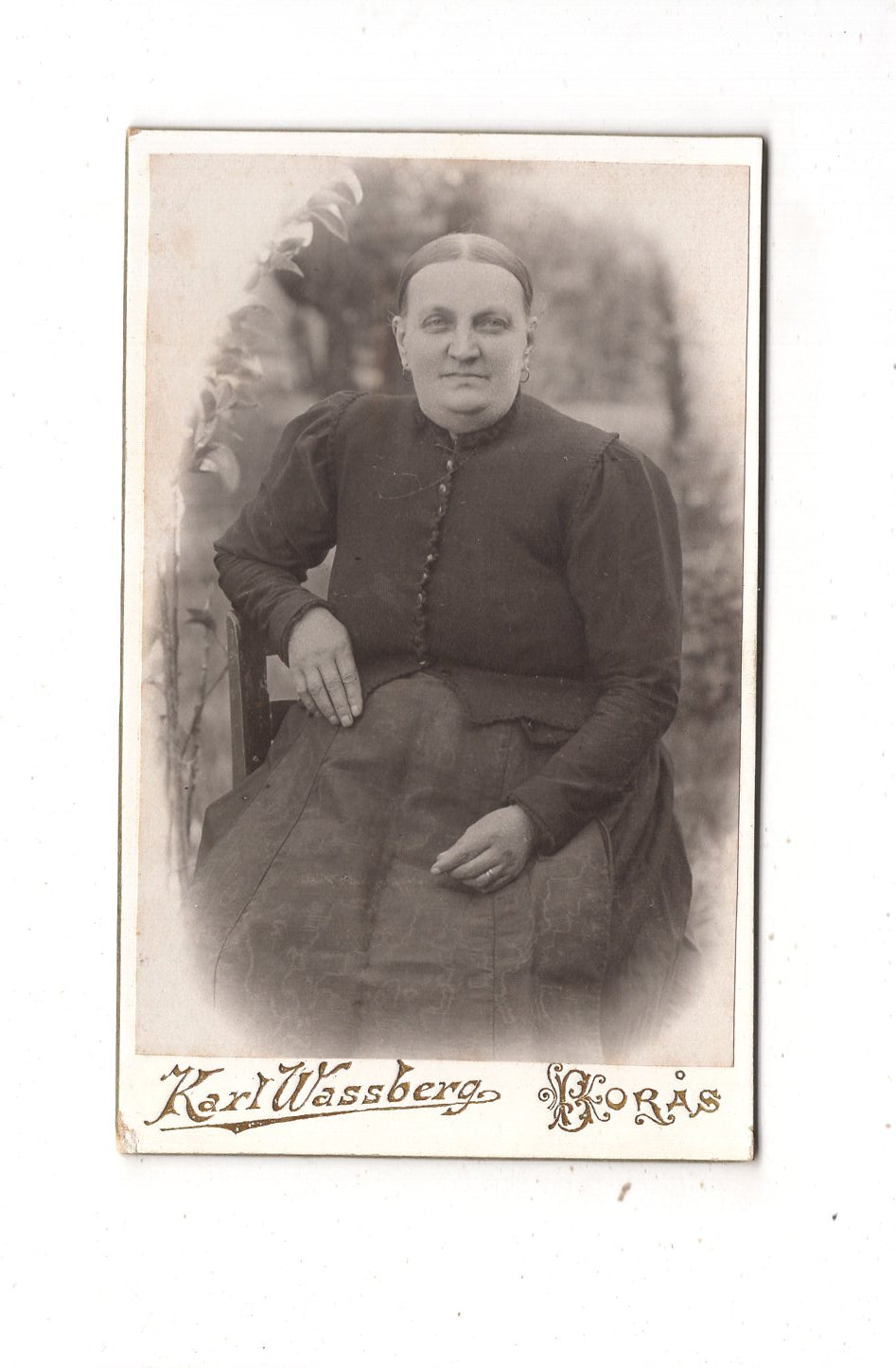 Fotografie Feine Dame - Boras um 1910 / CDV L1-34