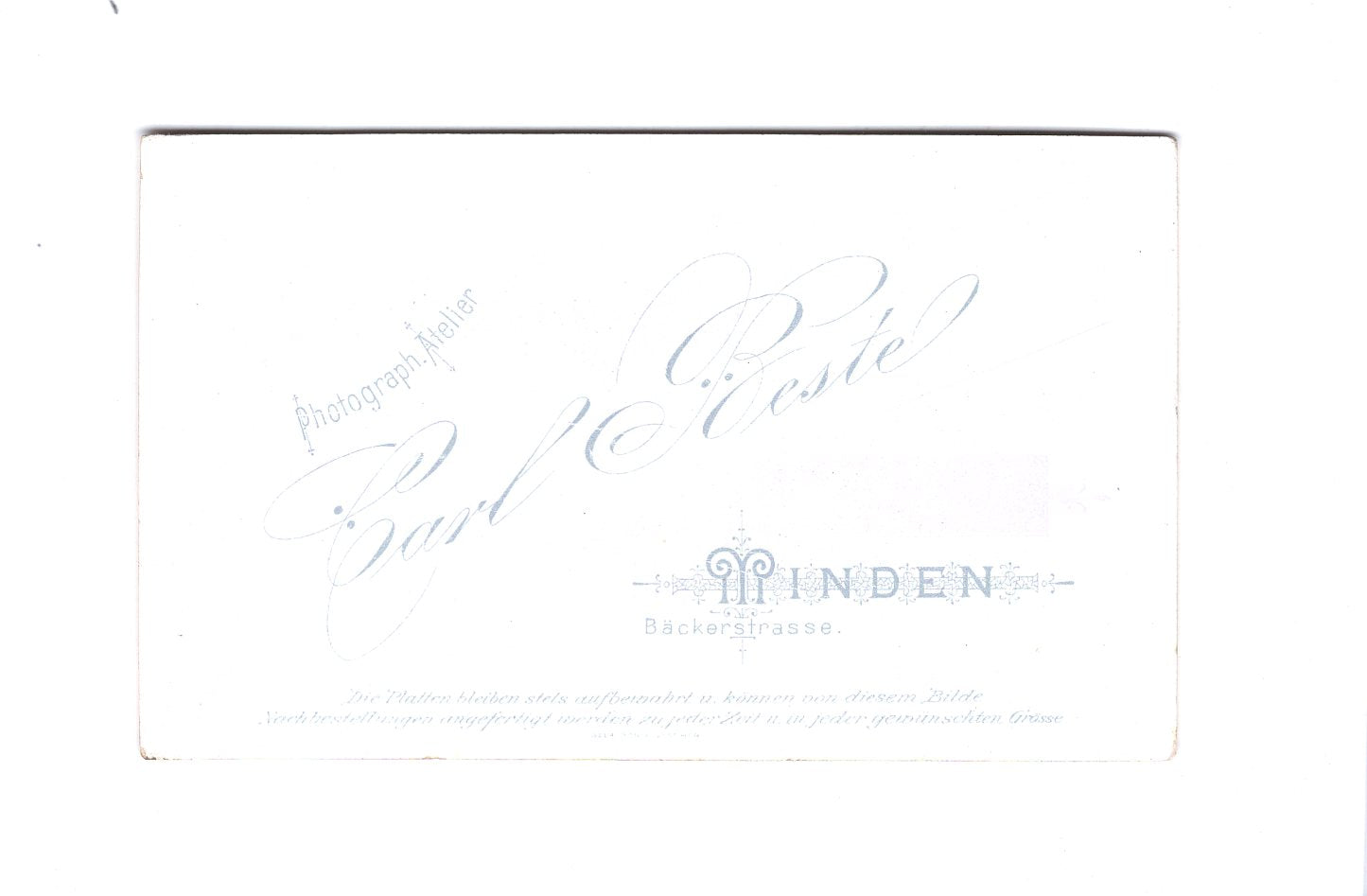 Fotografie Feiner Herr - Minden 1890er