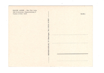 Ansichtskarte Haus Lang / Hinterzarten im Schwarzwald / G1-66