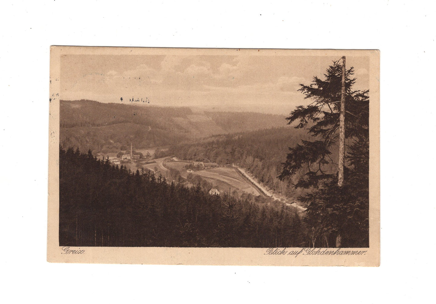 Ansichtskarte Greiz / Blick auf Glohdenhammer
