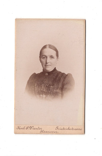 Fotografie Damenportrait - Hannover 1890er / CDV C1-13