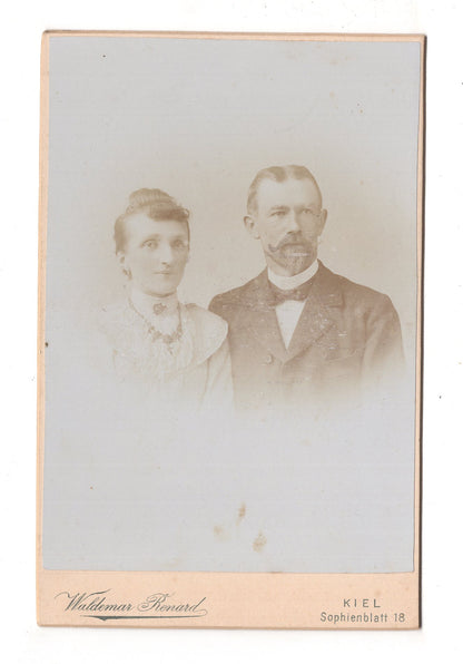 Fotografie Feines Paar - Kiel 1890er / CAB X-21