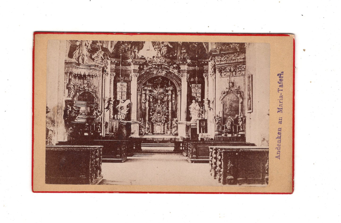 Fotografie Wallfahrtskirche Maria Taferl / Österreich - 1870er