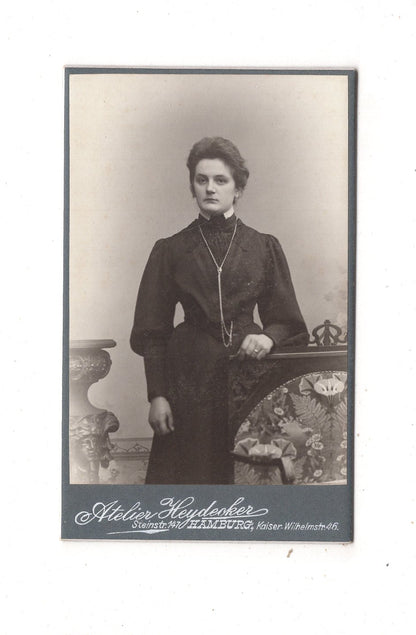 Fotografie Feine Dame - Hamburg 1900er / CDV L1-34