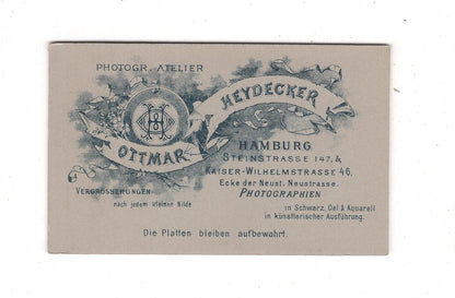 Fotografie Feine Dame - Hamburg 1900er / CDV L1-34