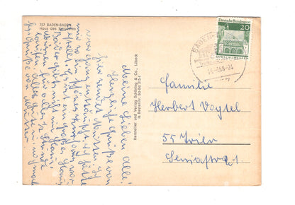 Ansichtskarte Baden-Baden / Haus des Kurgastes / J1-57