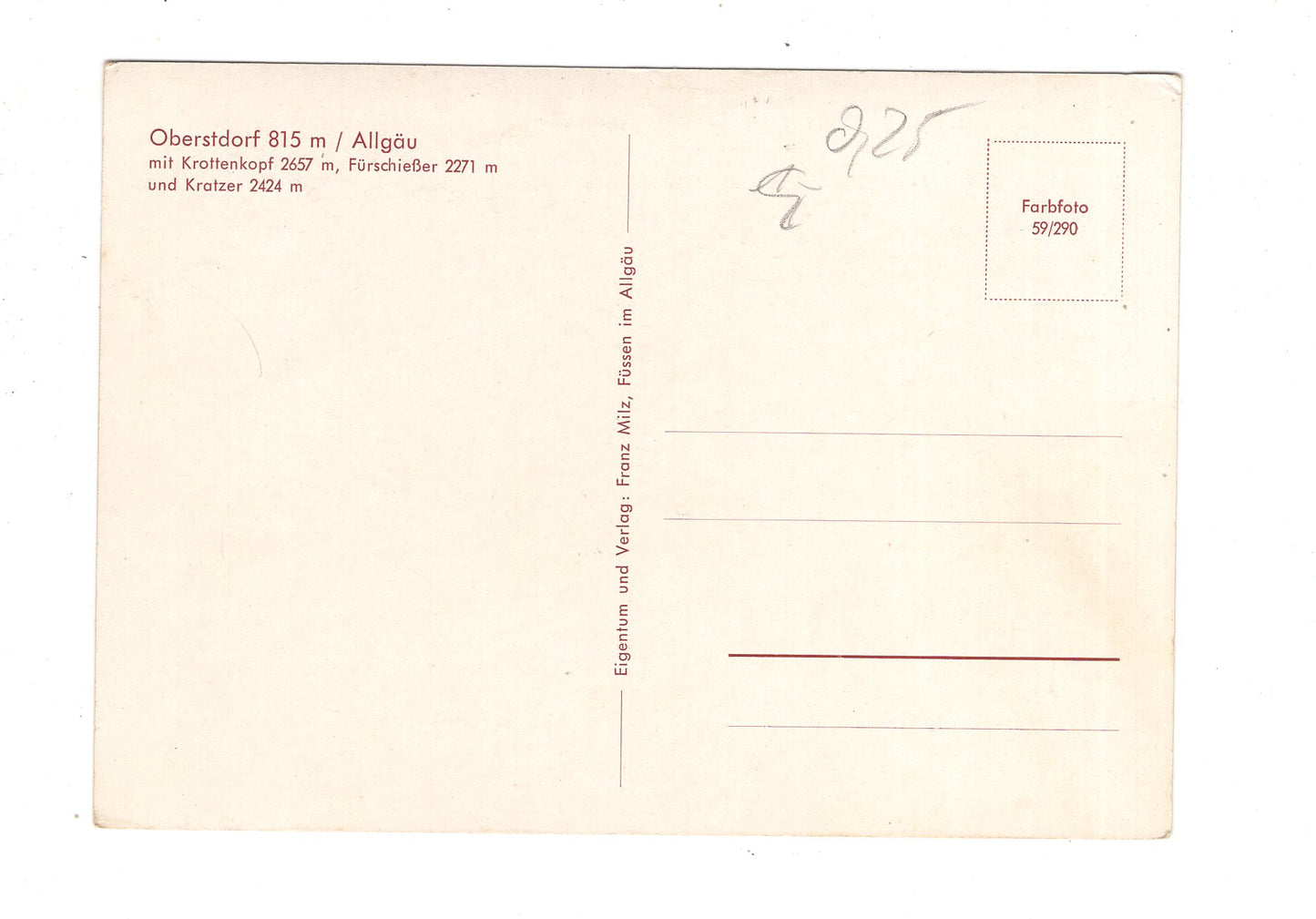 Ansichtskarte Oberstdorf im Allgäu / M1-55