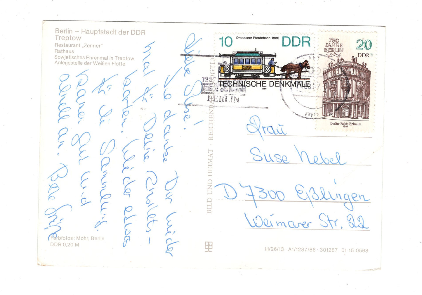 Ansichtskarte Berlin / DDR / Treptow