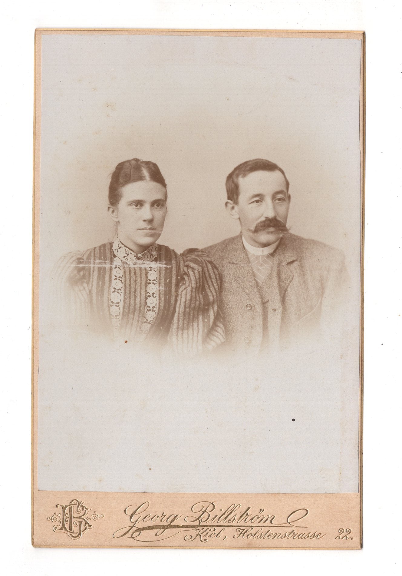 Fotografie Feines Paar - Kiel 1890er / CAB X-21