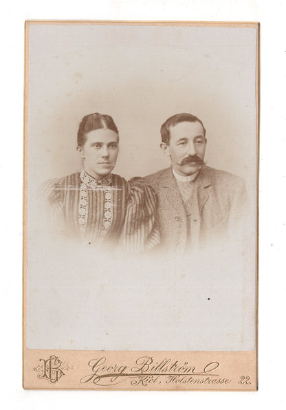 Fotografie Feines Paar - Kiel 1890er / CAB X-21