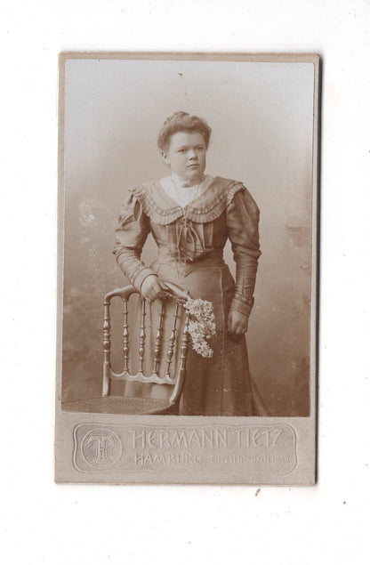 Fotografie Feine Dame - Hamburg 1890er / CDV L1-34