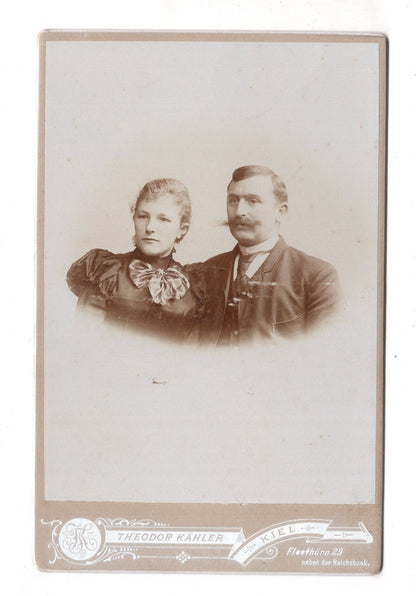 Fotografie Feines Paar - Kiel um 1900 / CAB X-21