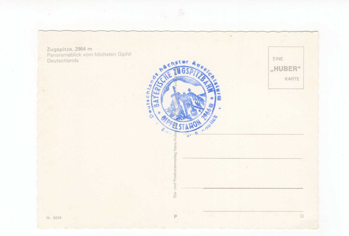 Ansichtskarte Alpenpanorama von der Zugspitze