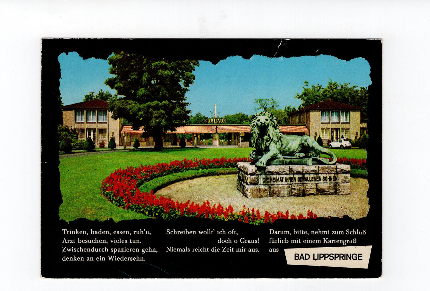 Ansichtskarte Bad Lippspringe / Eingang zum Kaiser-Karls-Park