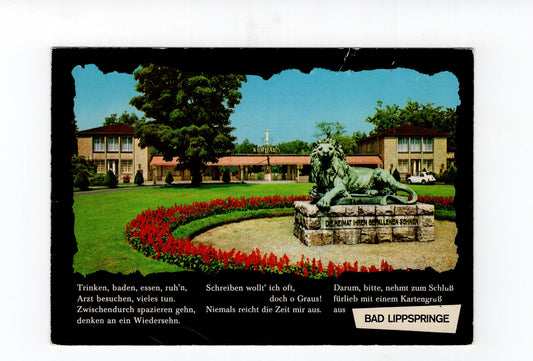 Ansichtskarte Bad Lippspringe / Eingang zum Kaiser-Karls-Park