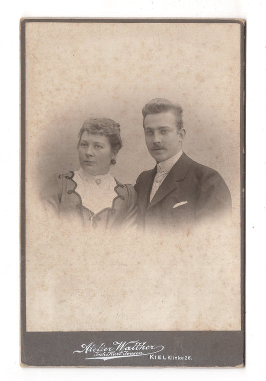 Fotografie Feines Paar - Kiel 1900er / CAB X-21