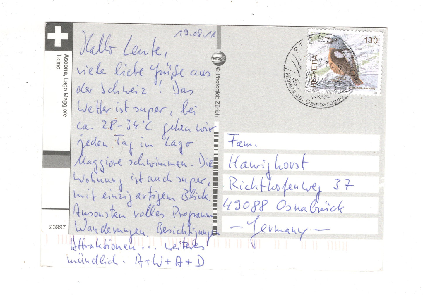 Ansichtskarte Ascona / Lago Maggiore / Schweiz