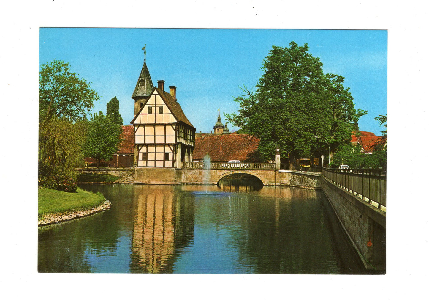 Ansichtskarte Burgsteinfurt / Ritterburg mit Schlossteich