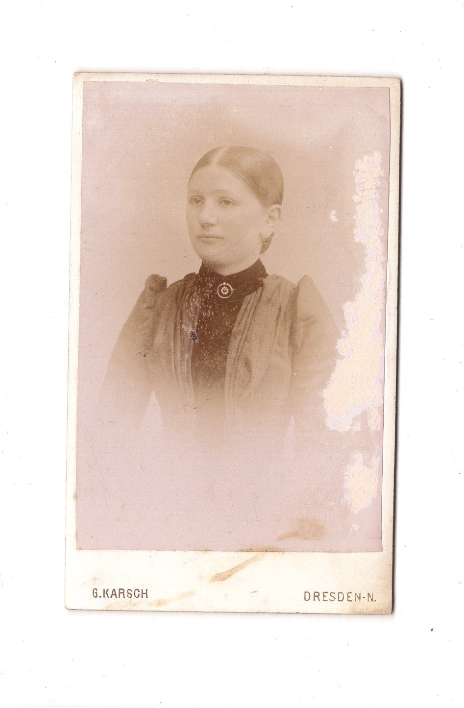 Fotografie Damenportrait - Dresden um 1890 / CDV C1-13