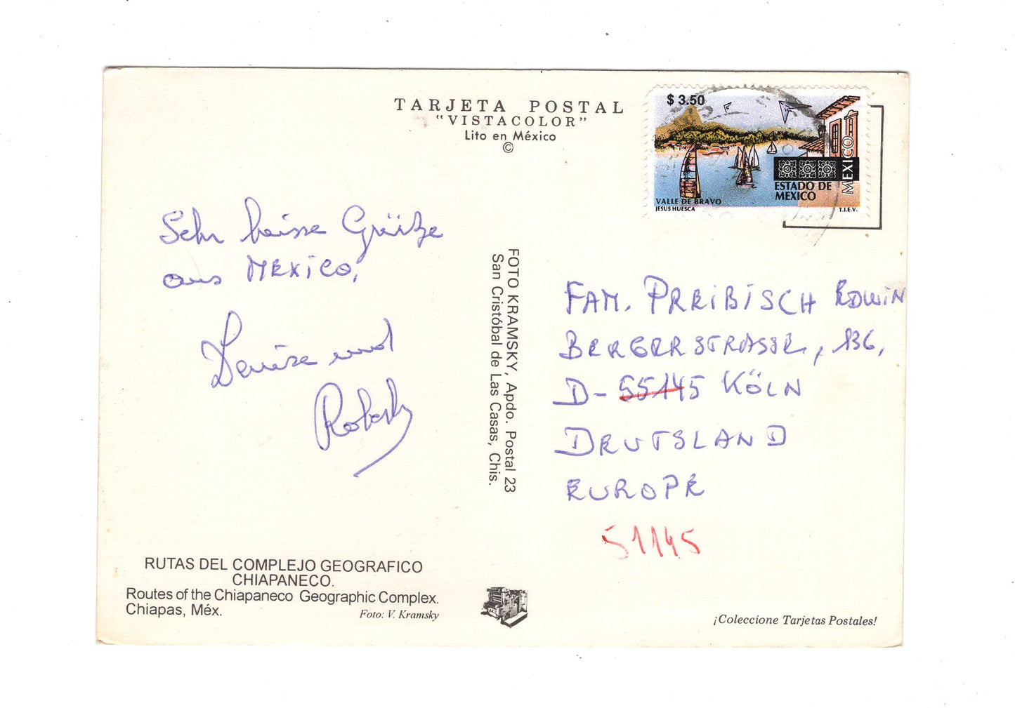 Ansichtskarte Chiapas / Mexiko