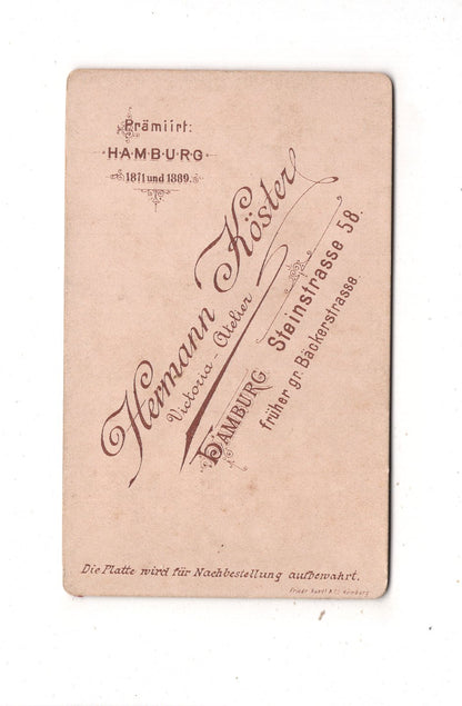 Fotografie Feine Dame - Hamburg um 1890 / CDV L1-34
