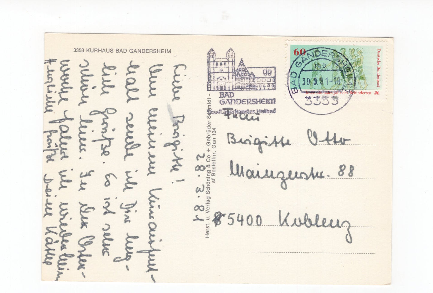 Ansichtskarte Kurhaus Bad Gandersheim