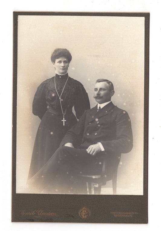 Fotografie Feines Paar - Kopenhagen 1900er / CAB X-22
