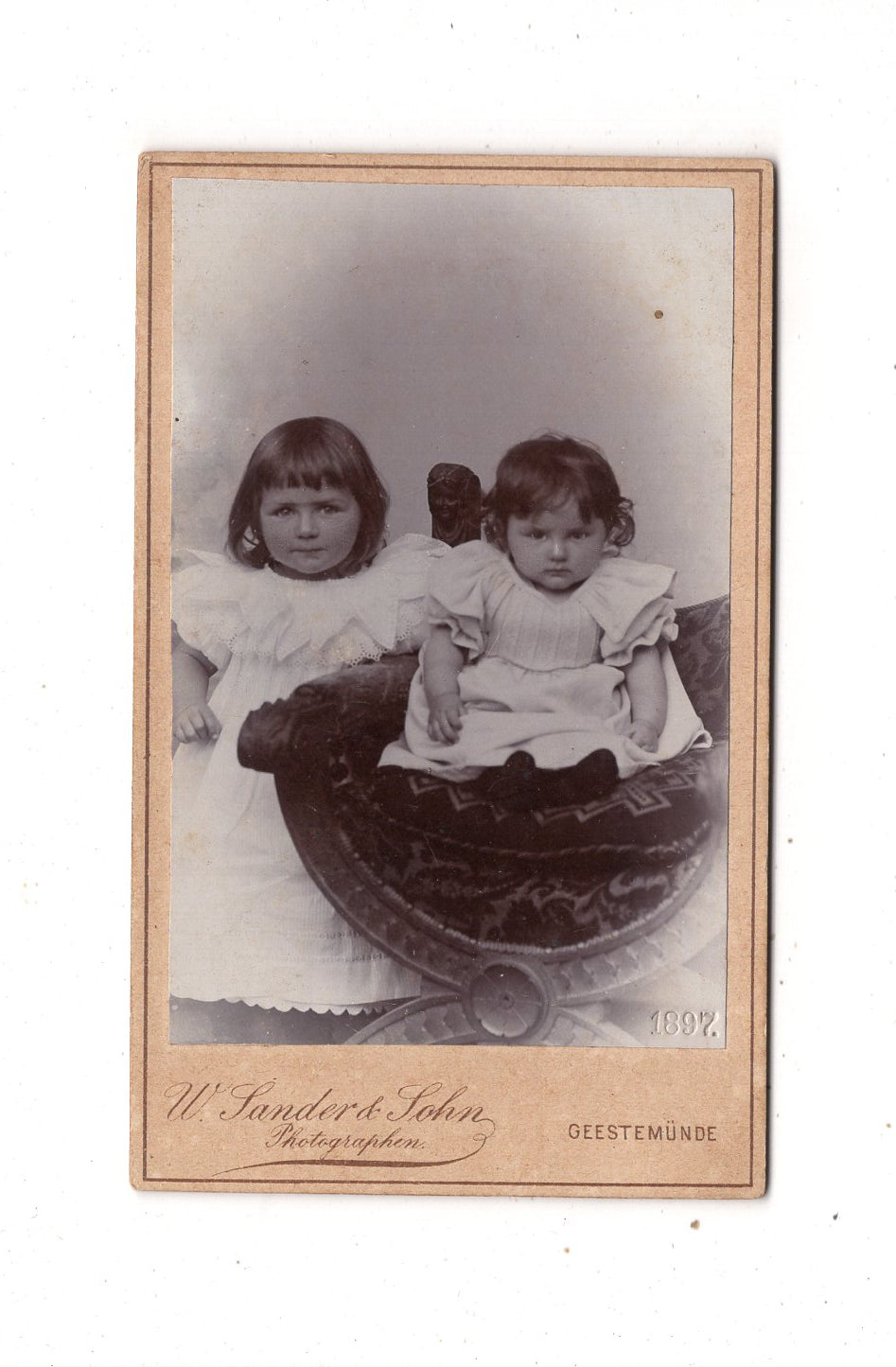 Fotografie Niedliche kleine Mädchen - Geestemünde 1897