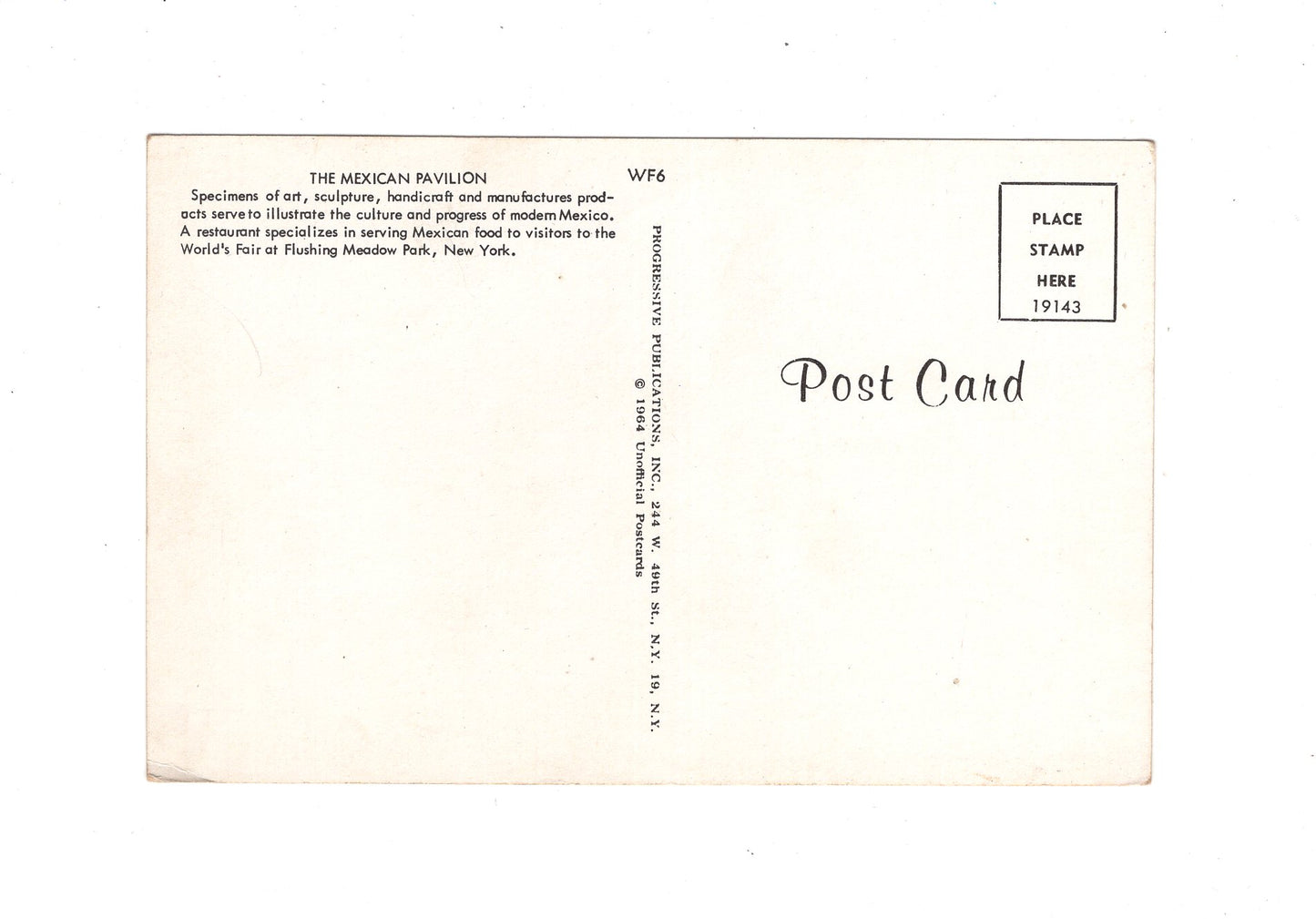Ansichtskarte New York / The Mexican Pavilion / USA