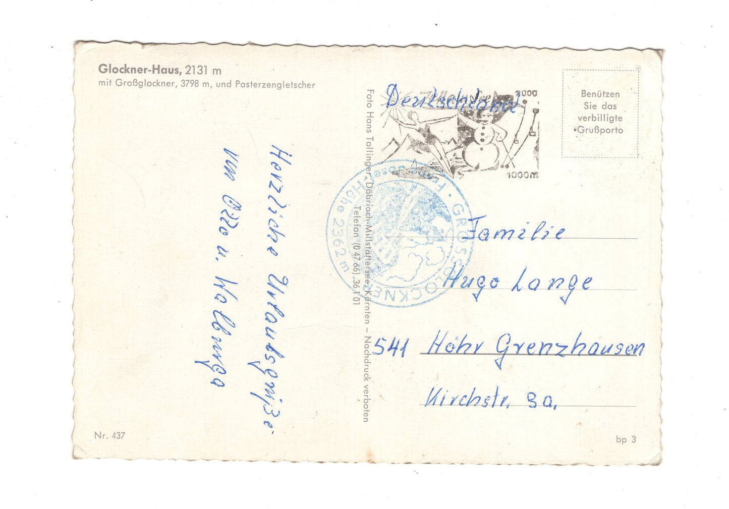 Ansichtskarte Großglockner-Haus mit Großglockner / Österreich