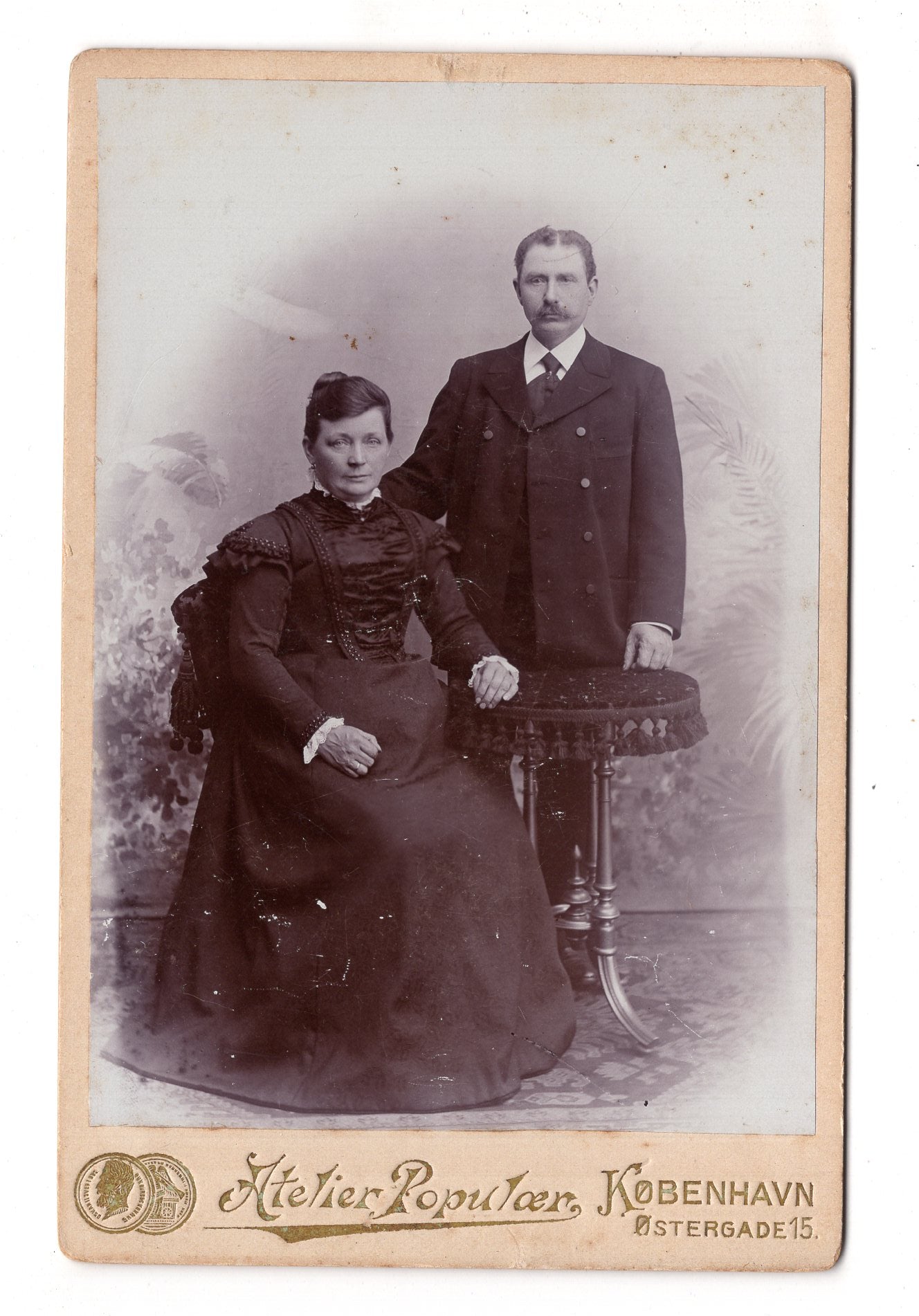 Fotografie Feines Paar - Kopenhagen 1890er / CAB X-22