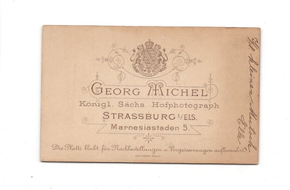 Fotografie Damenportrait mit Widmung - Straßburg 1890er