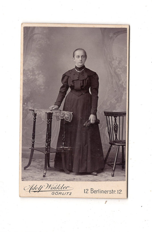 Fotografie Feines junges Mädchen - Görlitz um 1900 / CDV M1-36
