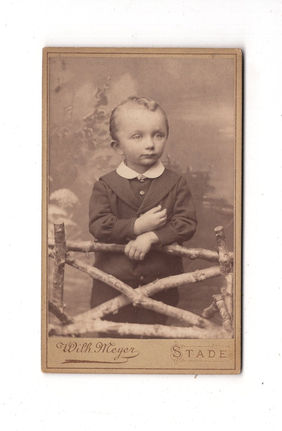 Fotografie Niedlicher kleiner Junge - Stade 1880er / CDV M1-16