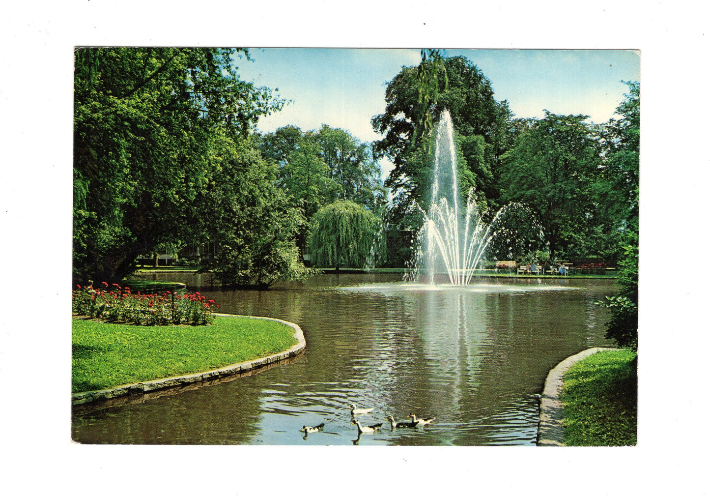 Ansichtskarte Bad Hersfeld / Partie im Kurpark