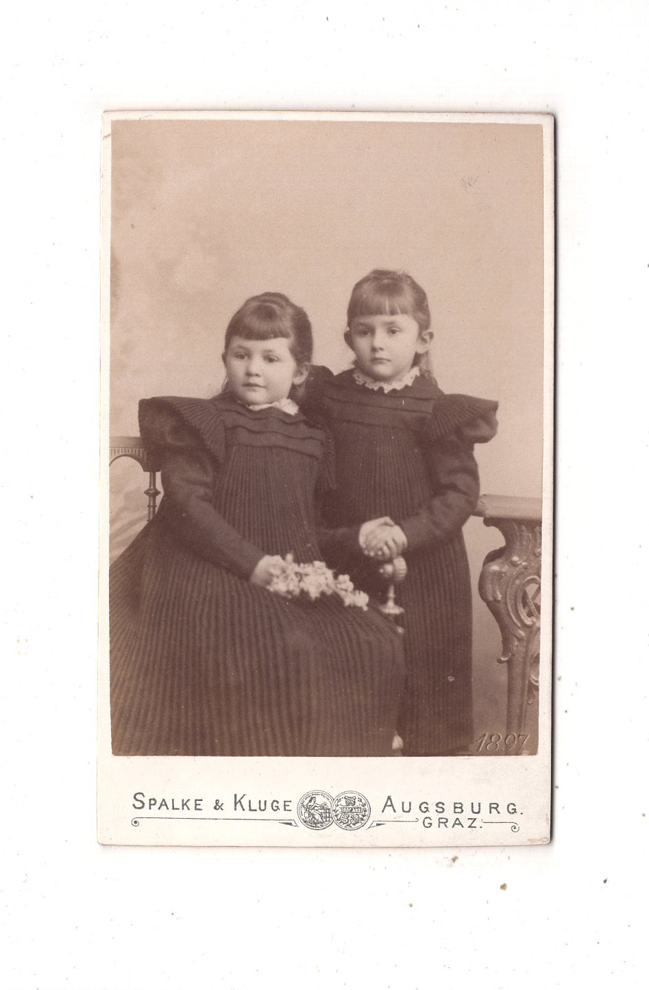 Fotografie Niedliche kleine Mädchen - Augsburg / Graz 1897